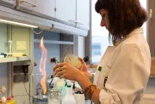 Dr Ewa Wons w laboratorium