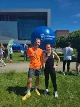dr S. Dorawa i mgr. Karolina Ciemińska z medalami