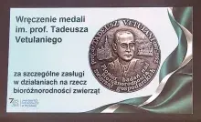 Dyplom uznania szczególnych zasług na rzecz bioróżnorodności zwierząt