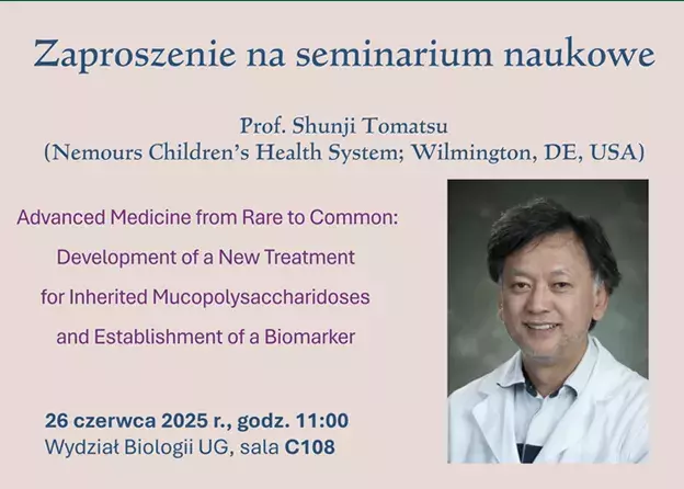 Zaproszenie na wykład prof. Tomatsu