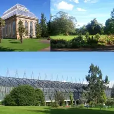 Ogród Botaniczny w Edynburgu, rozległy teren o powierzchni ponad 70 akrów dzieli się na zewnętrzną, otwartą część oraz szklarnie z gatunkami klimatów cieplejszych