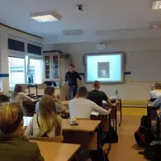 V LO w Wejherowie, wykład dr inż. Marcina Pietrasa - "Ile grzybów jest w gramie gleby?"  